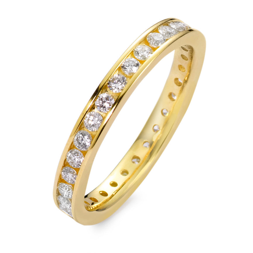 WERT 750 hot € DIAMANT FARBEDELSTEIN RING 14K GELBGOLD vxlt K77166