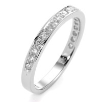 Memory Ring 750/18 K Weissgold Diamant weiss, 0.33 ct, 19 Steine, Brillantschliff, w-si