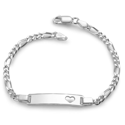 Figaro-Gravurarmband Silber Herz