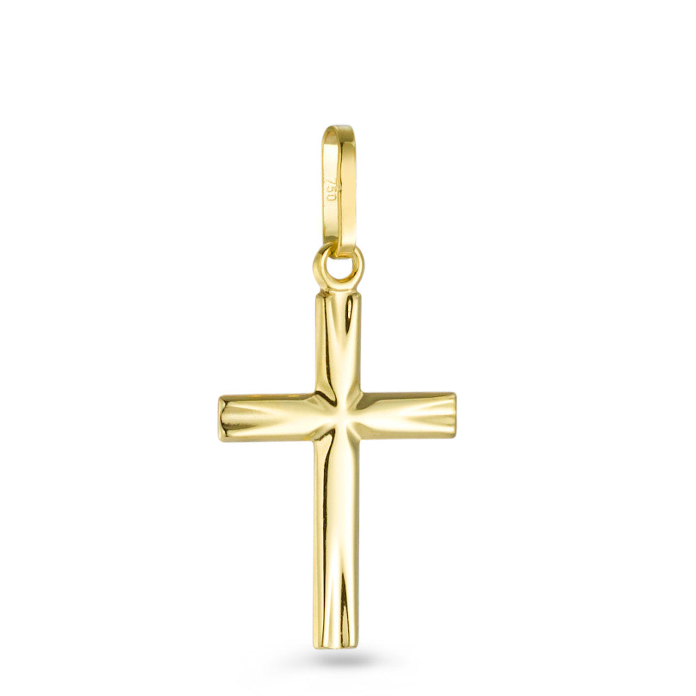 Anhänger 750/18 K Gelbgold Kreuz