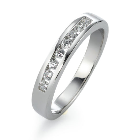 Fingerring Silber Zirkonia rhodiniert