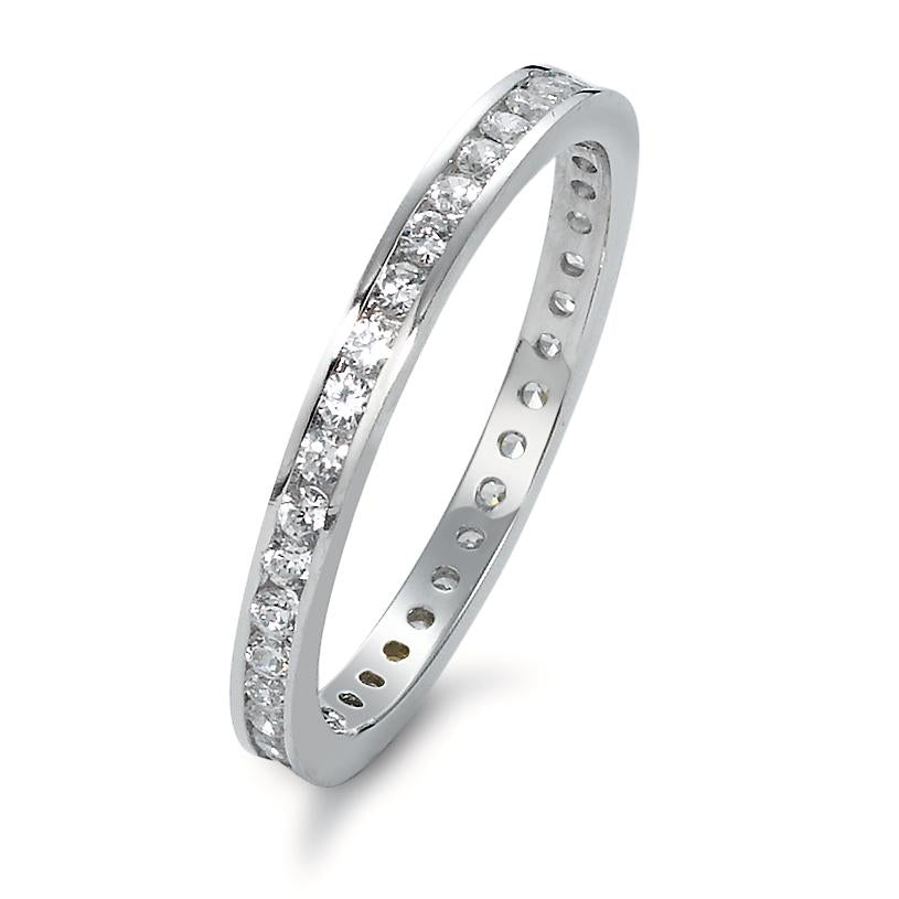 Memory Ring Silber Zirkonia weiss rhodiniert