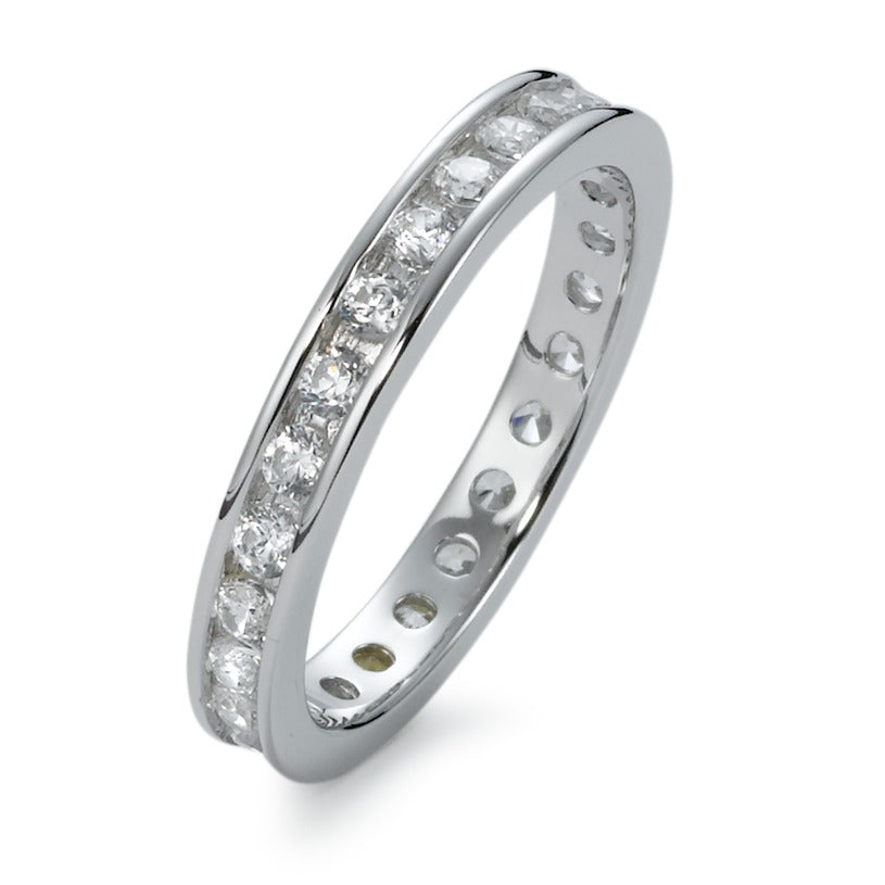 Memory Ring Silber Zirkonia weiss rhodiniert