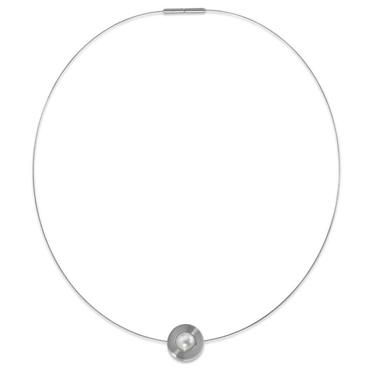 Design Collier ORBIT mit weißer Zuchtperle