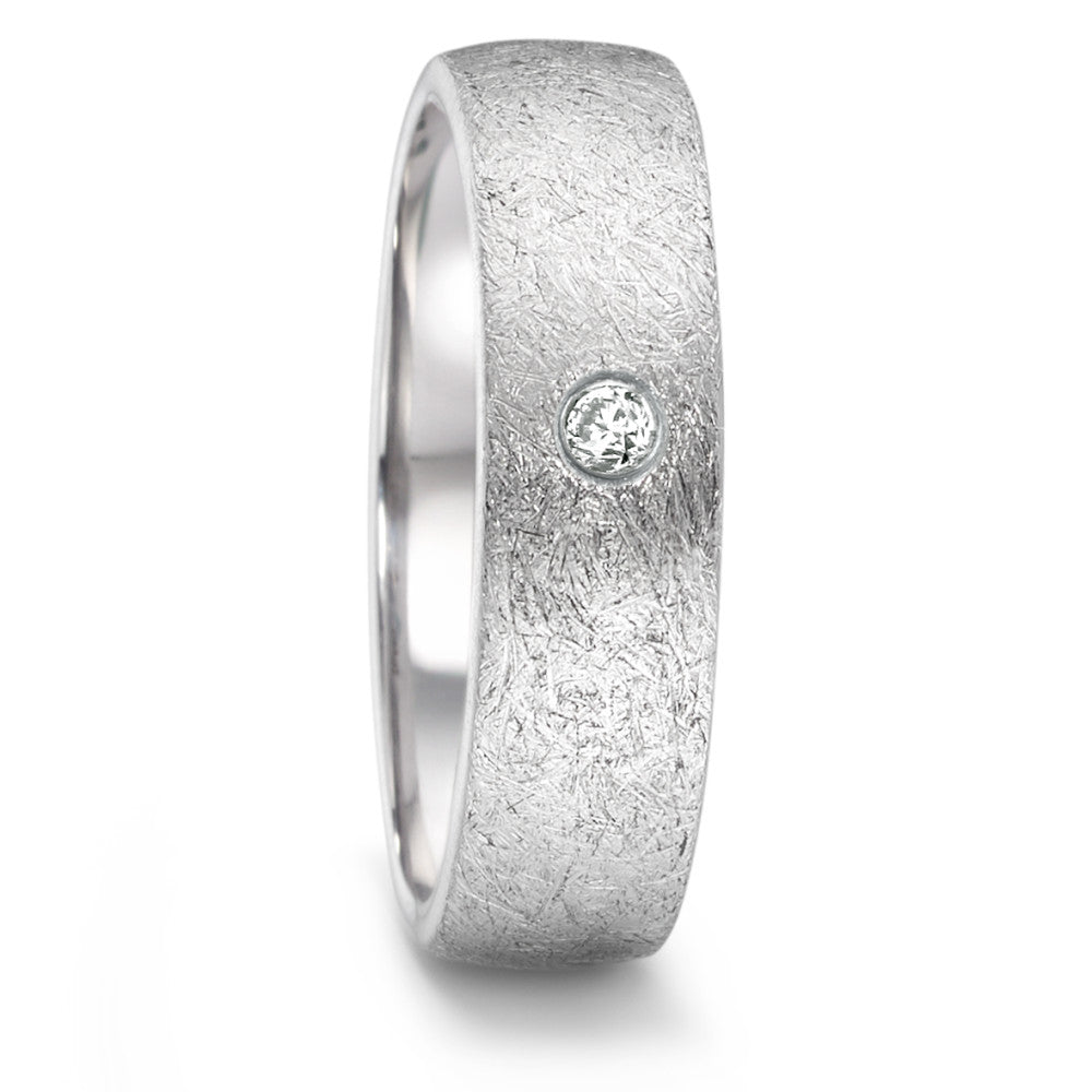 Partnerring Edelstahl Diamant 0.04 ct, tw-si