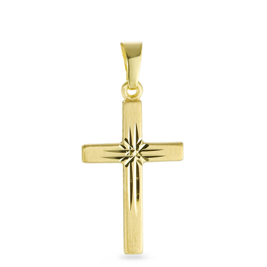 Anhänger 750/18 K Gelbgold Kreuz