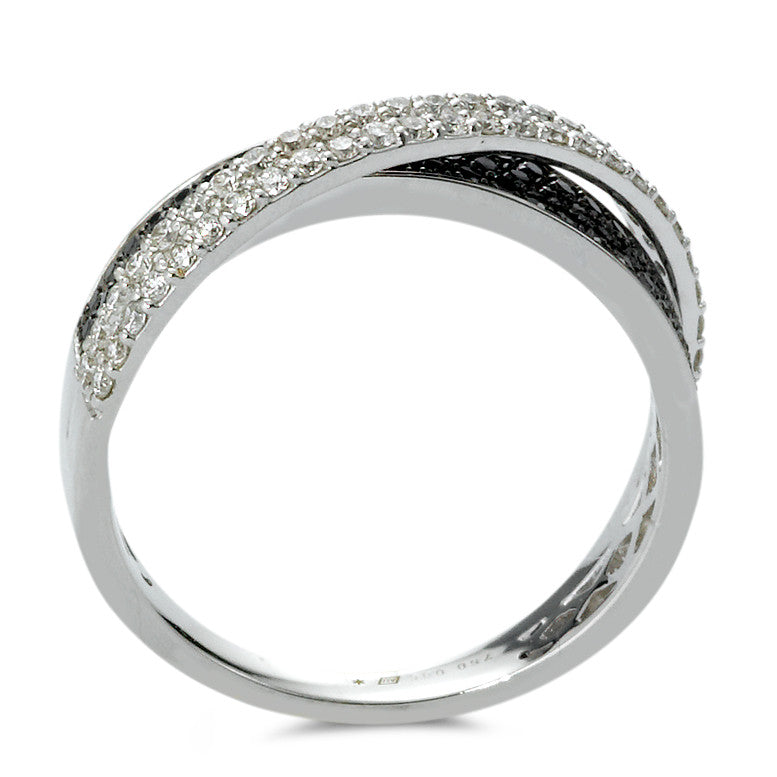 Fingerring 750/18 K Weissgold Diamant 0.85 ct, w-si