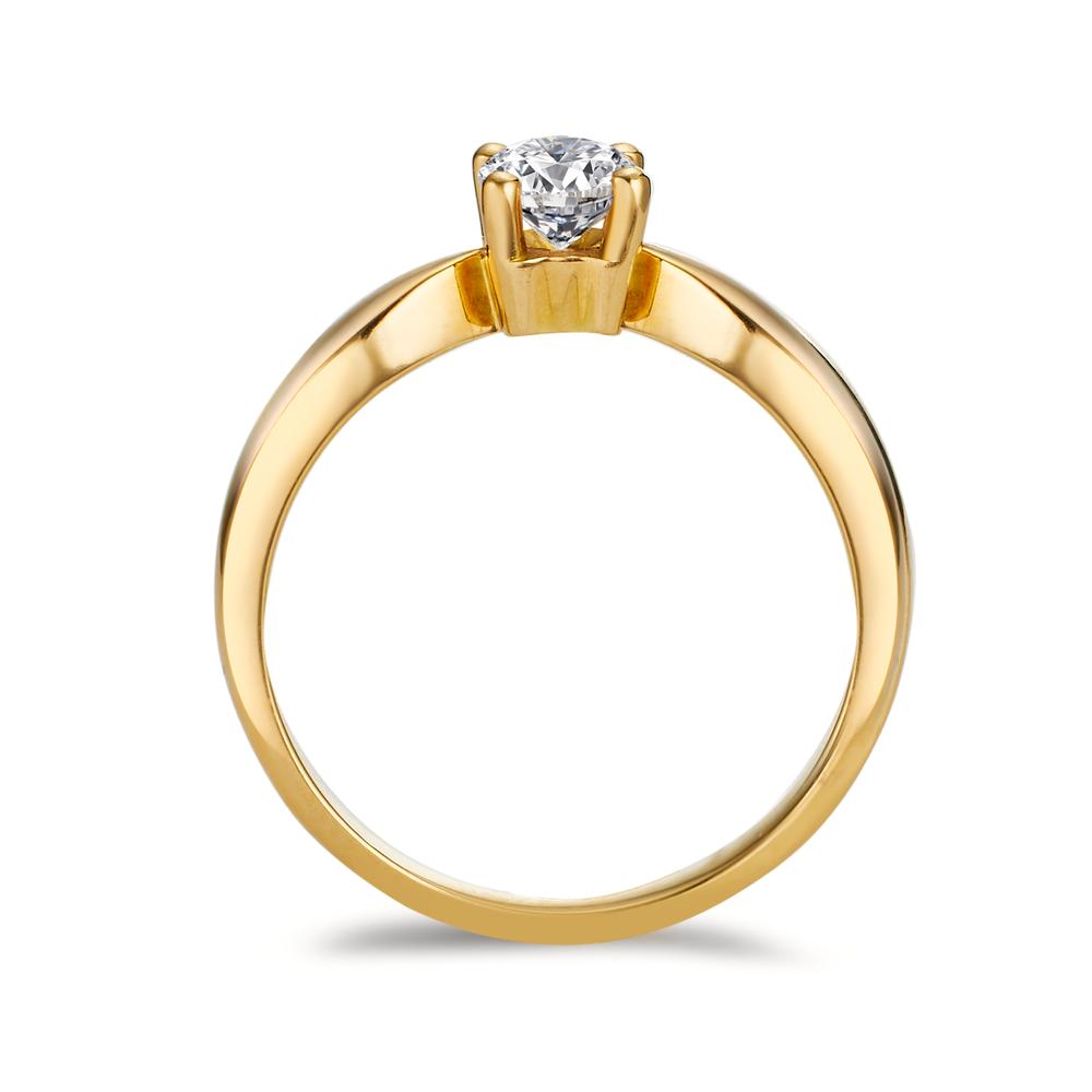 WERT 2024 990 € BRILLANT FARBEDELSTEIN RING 18K GELBGOLD vxlt K64218