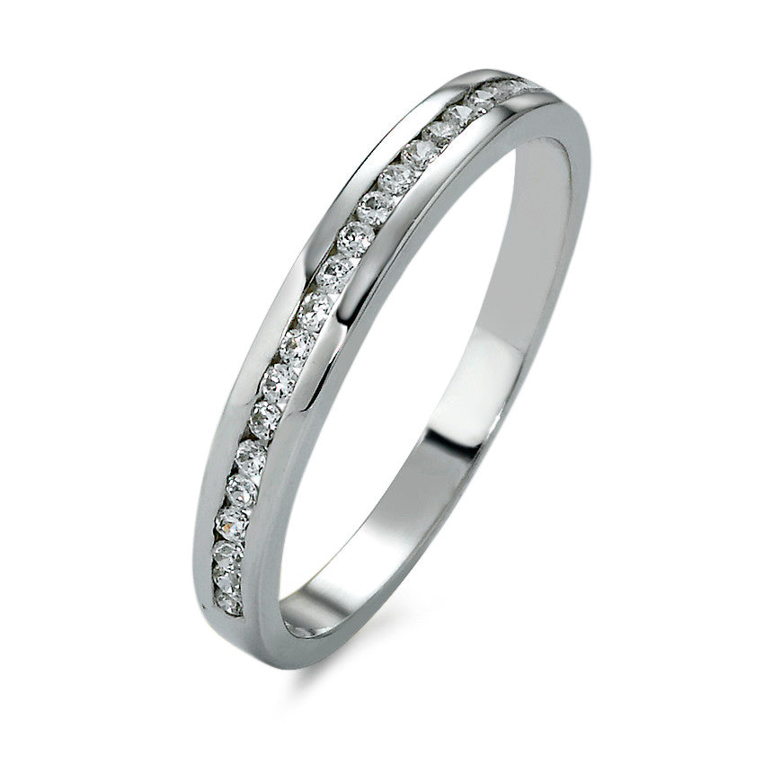 Memory Ring 375/9 K Weissgold Zirkonia