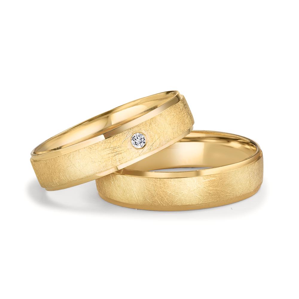 Partnerring 375/9 K Gelbgold Diamant 0.025 ct, w-si