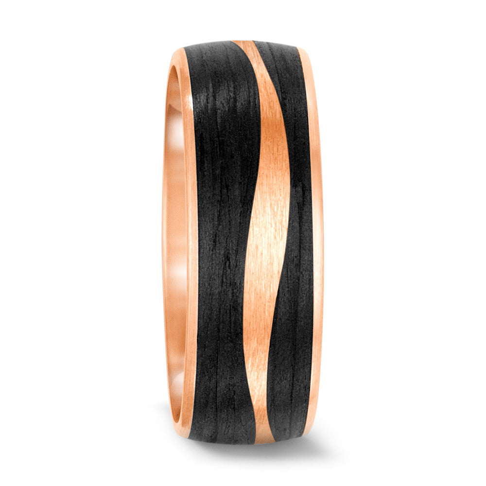 Partnerring 750/18 K Rosegold, Carbon