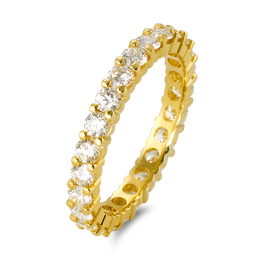 Memory Ring 750/18 K Gelbgold Diamant 1.50 ct, w-si