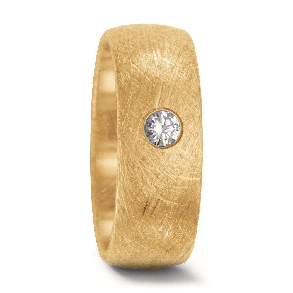 Partnerring 750/18 K Gelbgold Diamant 0.10 ct, w-si