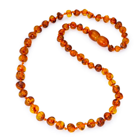 Collier Bernstein einfarbig, cognac