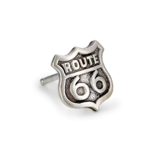 Ohrstecker 1 Stk Silber patiniert Route 66