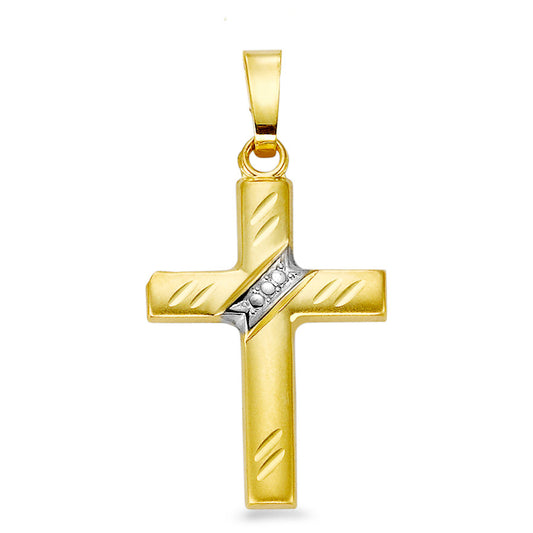 Anhänger 750/18 K Gelbgold Kreuz