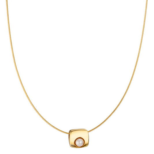 Collier 750/18 K Gelbgold Süsswasserzuchtperle