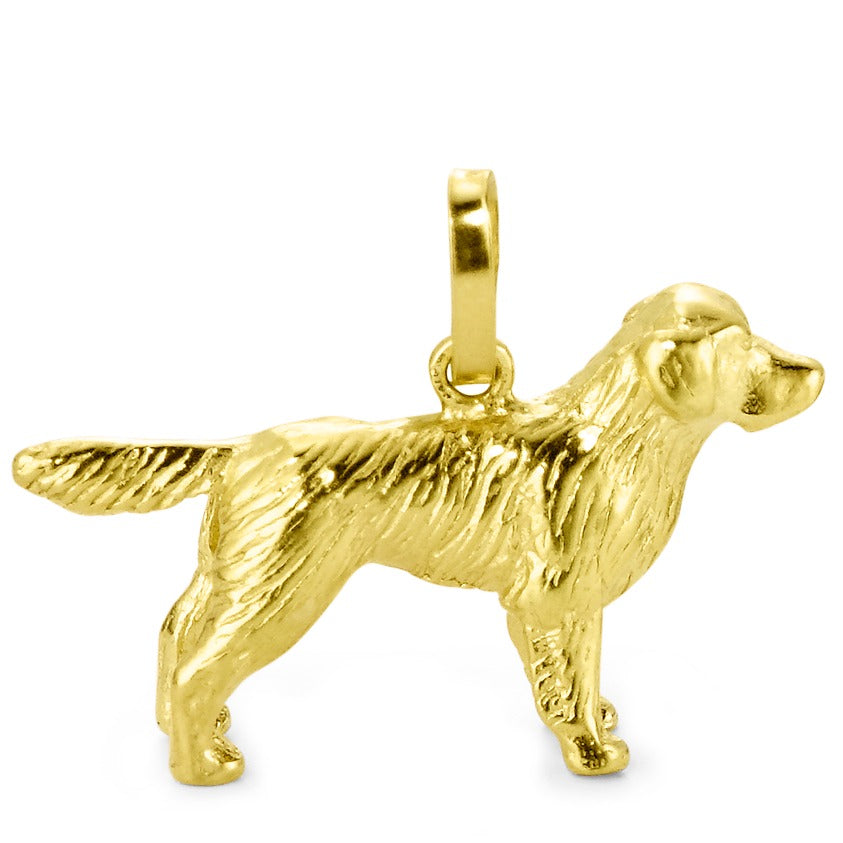 Anhänger 750/18 K Gelbgold Golden Retriever