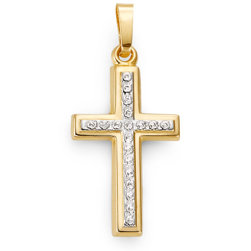 Anhänger 750/18 K Gelbgold Kreuz