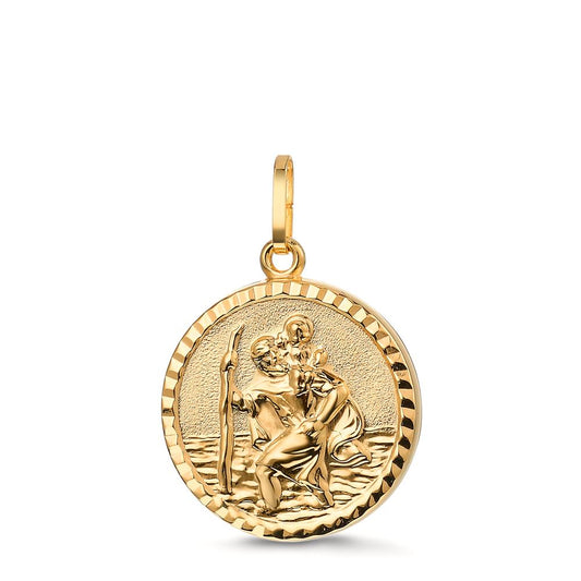 Anhänger 750/18 K Gelbgold St. Christopherus Ø16 mm