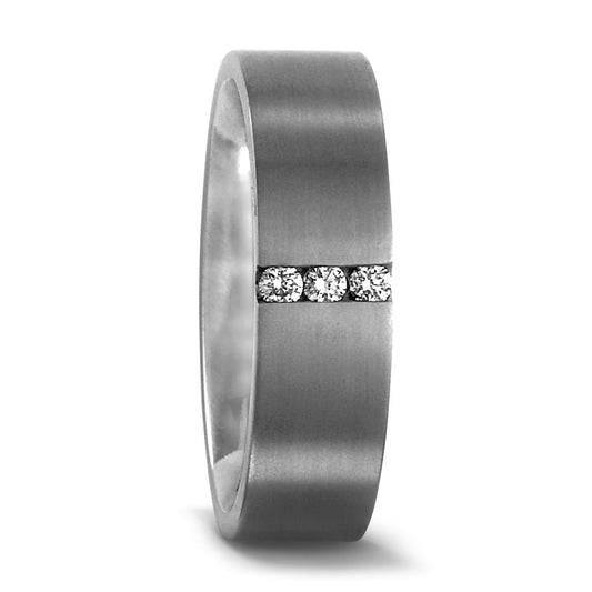 Partnerring Titan Diamant 0.06 ct, 3 Steine, w-si