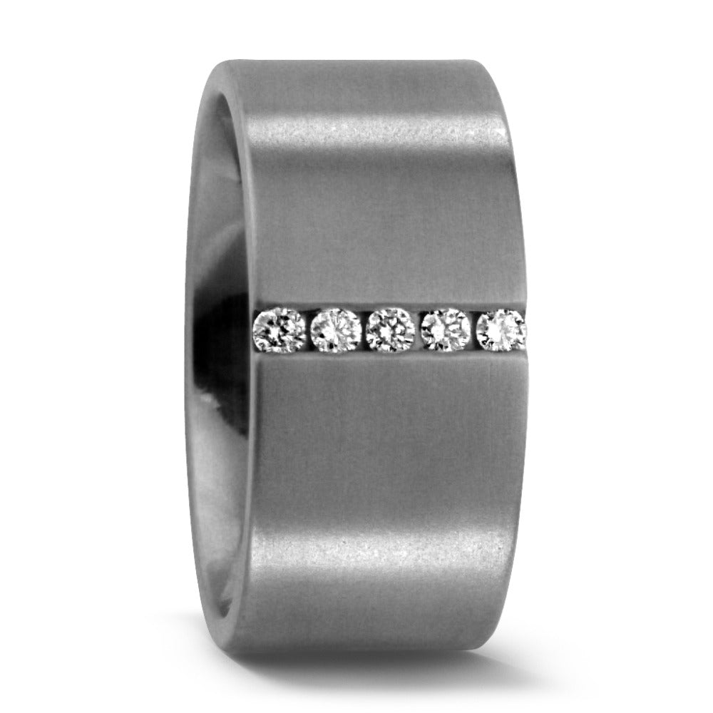 Partnerring Titan Diamant 0.10 ct, 5 Steine, w-si