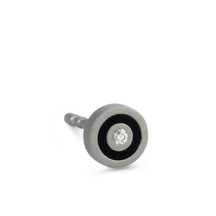 Ohrstecker 1 Stk Titan Diamant 0.01ct, w-si Ø5 mm