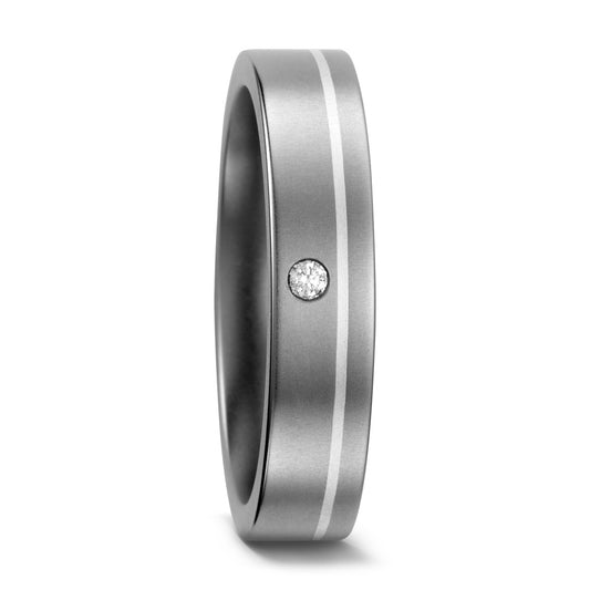 Partnerring Titan, Silber Diamant 0.03 ct, w-si