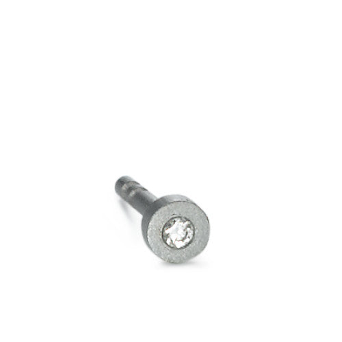 Ohrstecker 1 Stk Titan Diamant 0.01 ct, w-si Ø3 mm