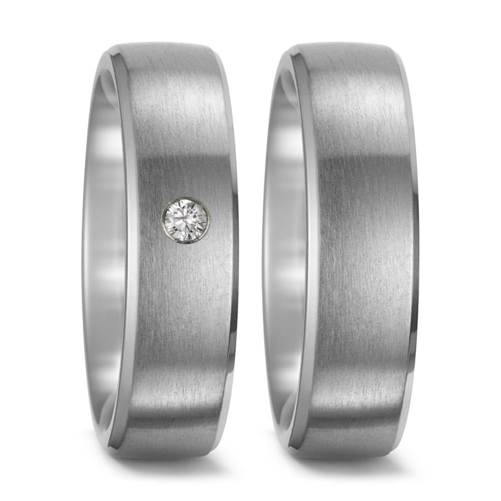 Partnerring Titan Diamant 0.03 ct, w-si