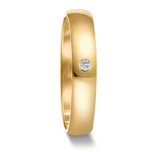 Partnerring 750/18 K Gelbgold Diamant 0.02 ct, w-si