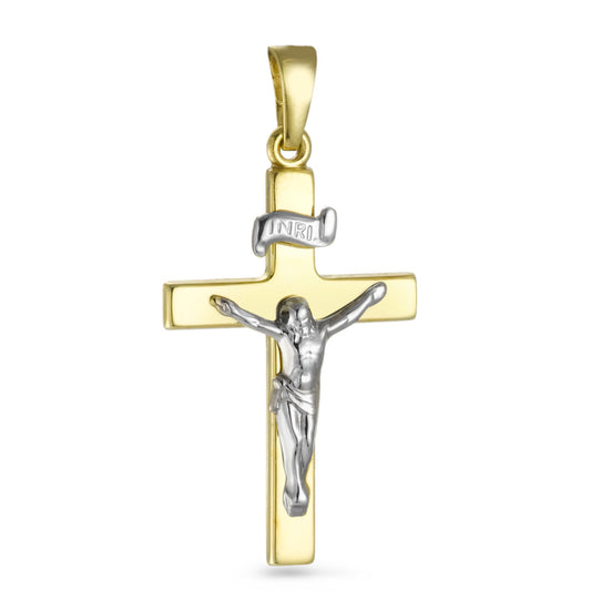 Anhänger 750/18 K Gelbgold Kreuz