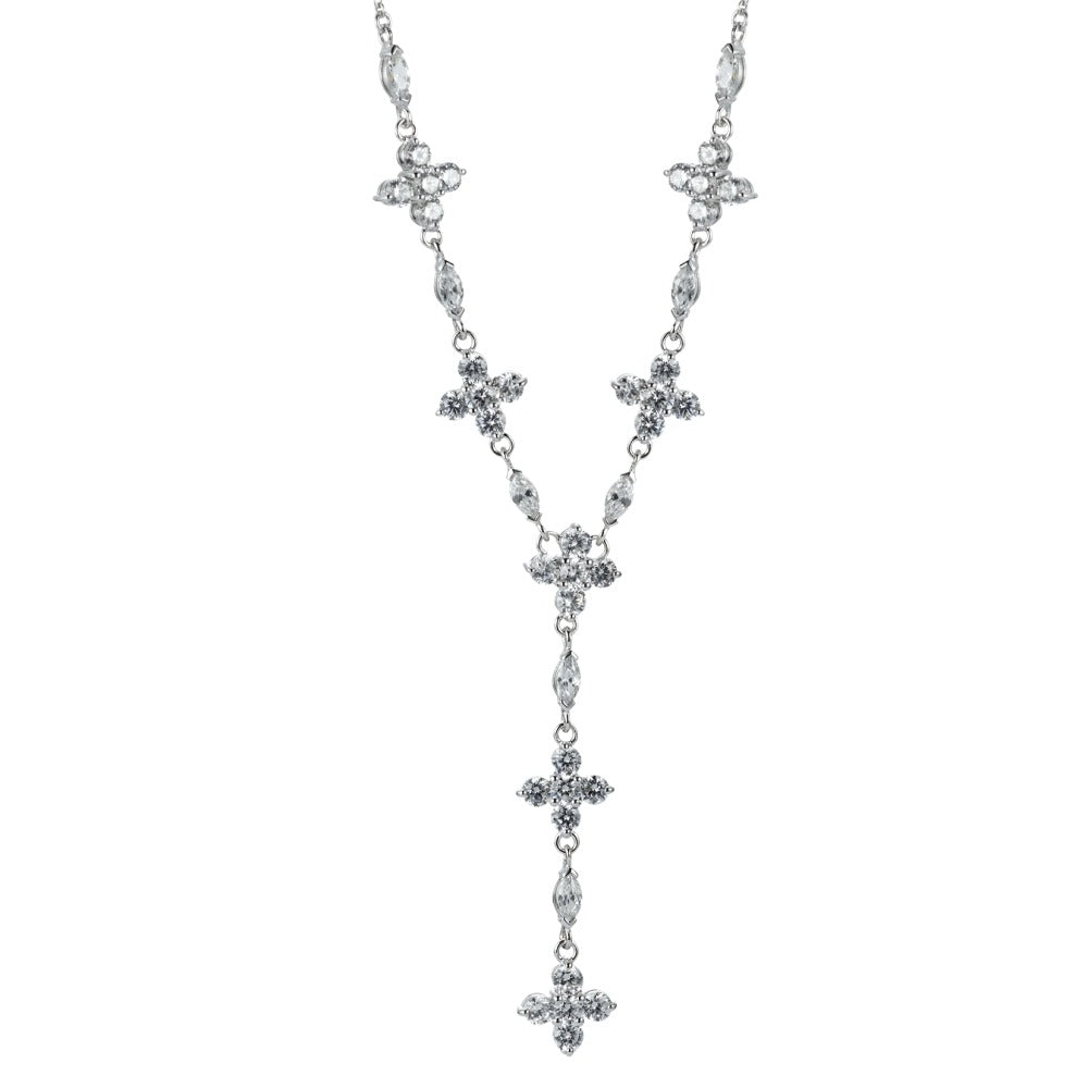 Collier Silber Zirkonia 41 - verstellbar 41 cm