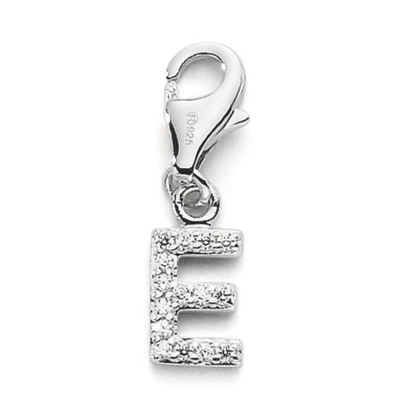 Charms Silber Zirkonia 3 Steine rhodiniert