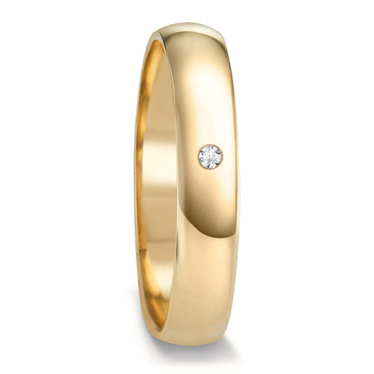 Partnerring 375/9 K Gelbgold Diamant 0.01 ct, w-si