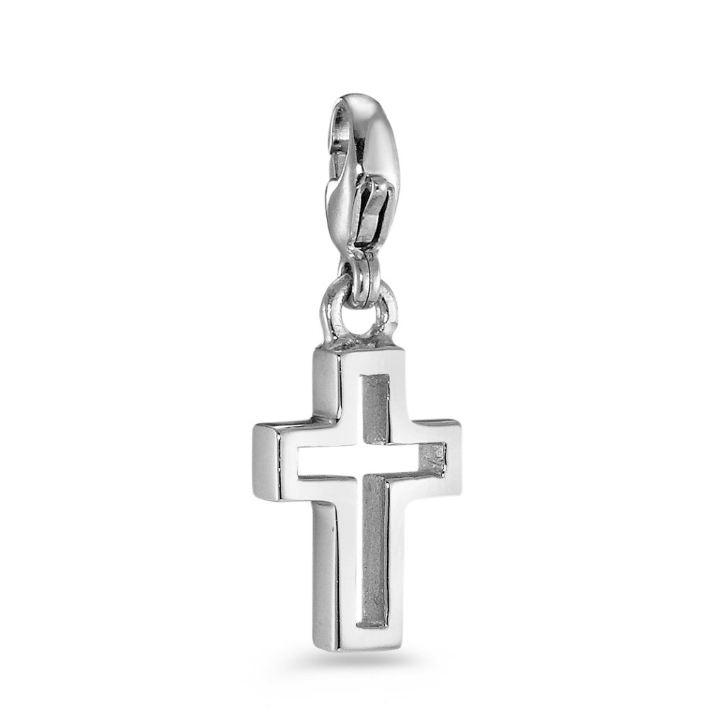 Charms Silber rhodiniert Kreuz