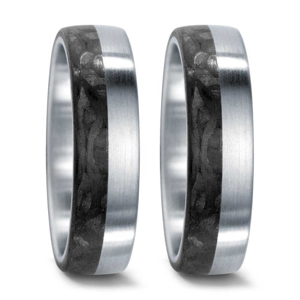 Partnerring Edelstahl, Carbon