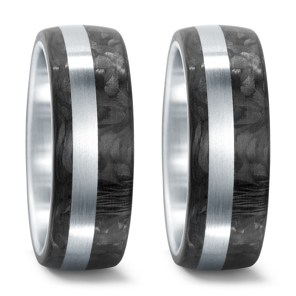 Partnerring Edelstahl, Carbon