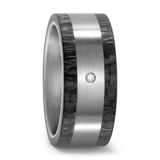 Partnerring Titan, Carbon Diamant 0.02 ct, w-si