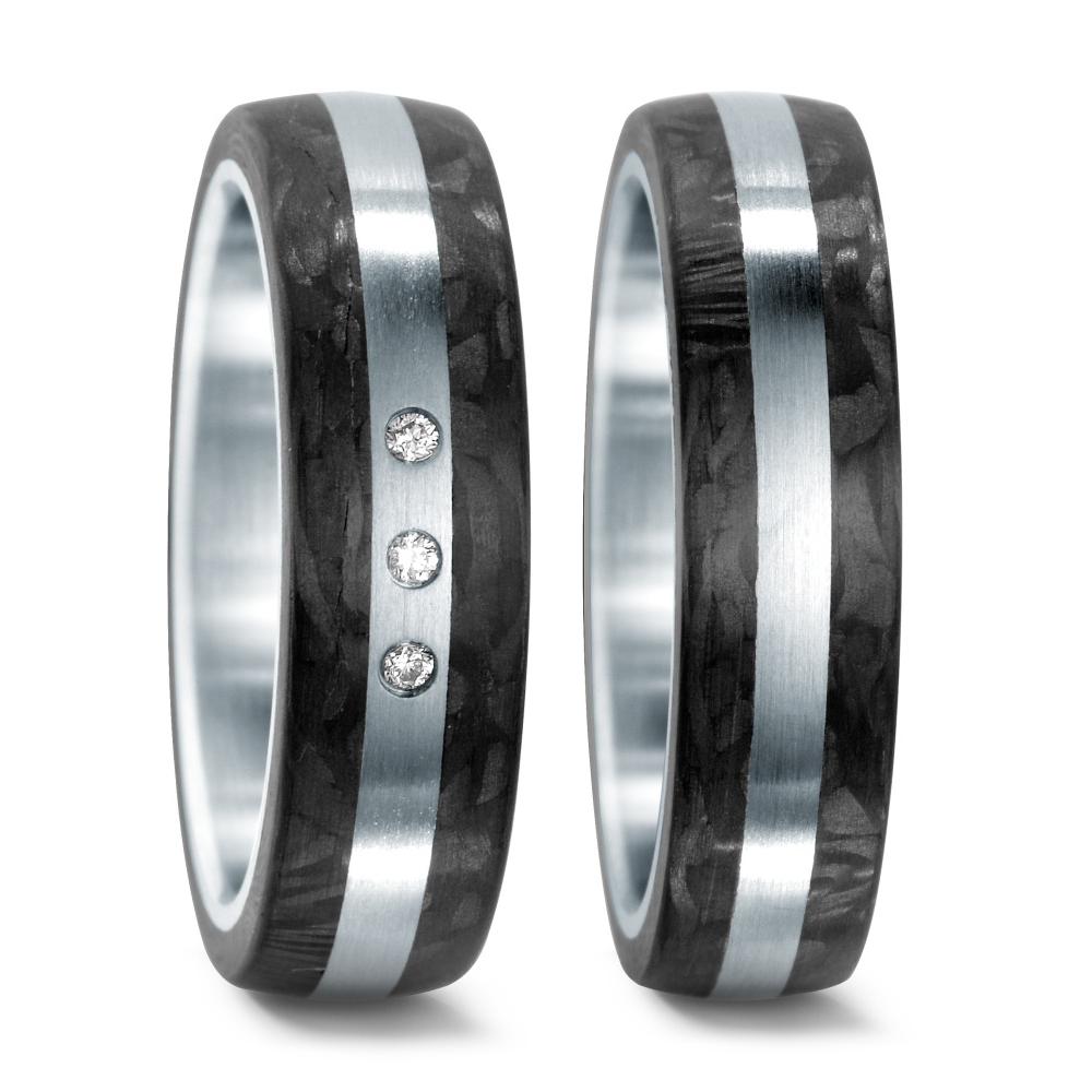 Partnerring Edelstahl, Carbon