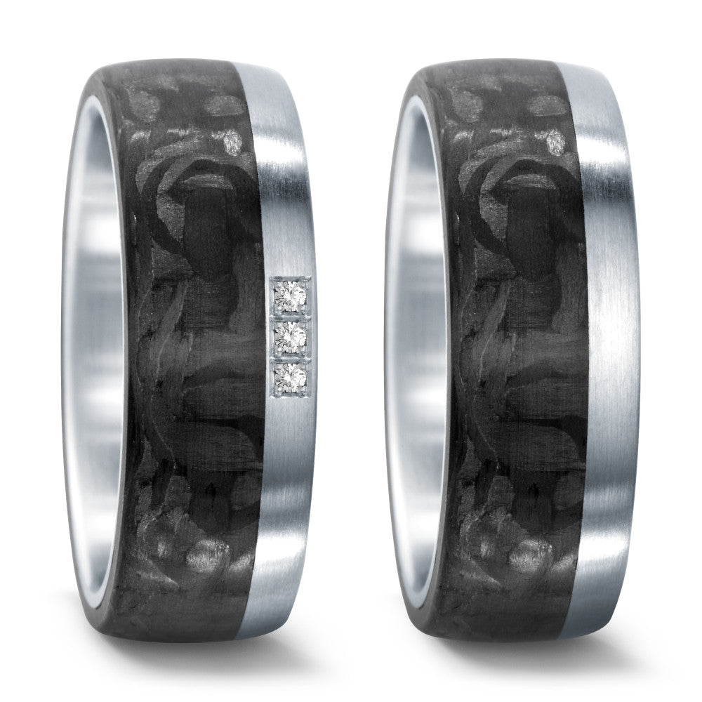 Partnerring Edelstahl, Carbon