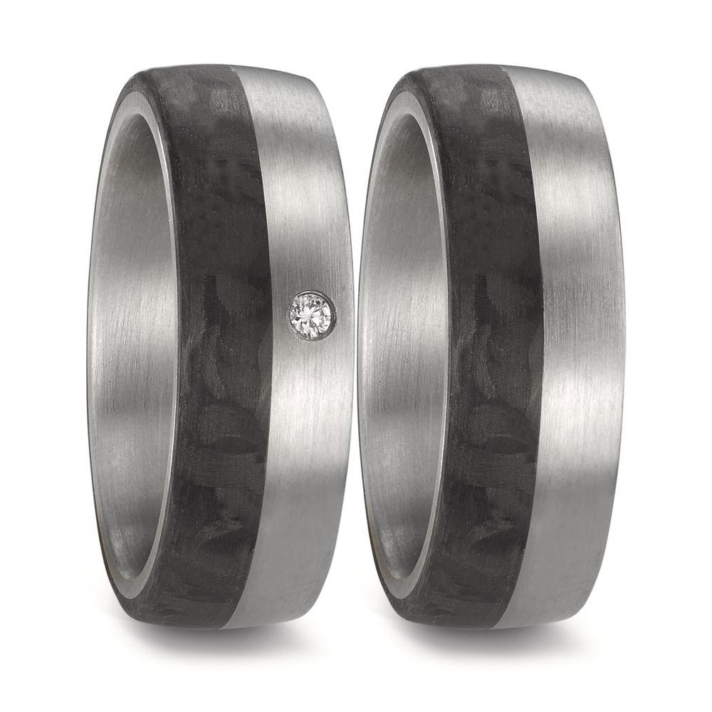 Partnerring Edelstahl, Carbon