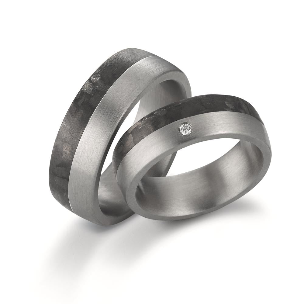 Partnerring Edelstahl, Carbon