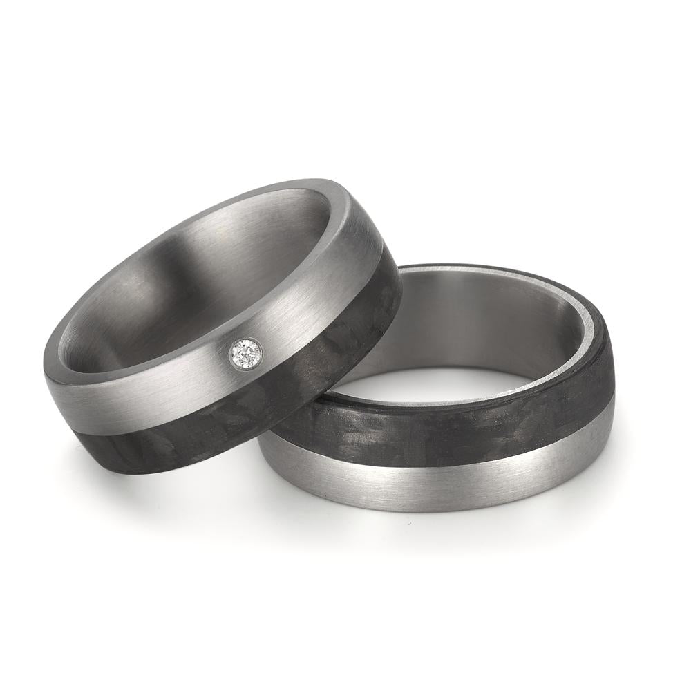 Partnerring Edelstahl, Carbon