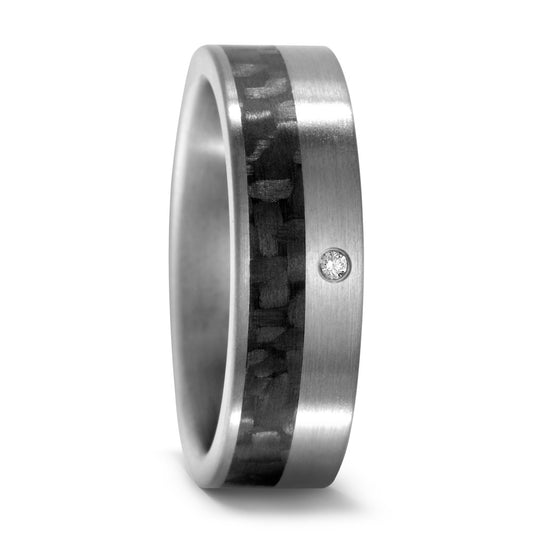 Partnerring Titan, Carbon Diamant 0.02 ct, w-si