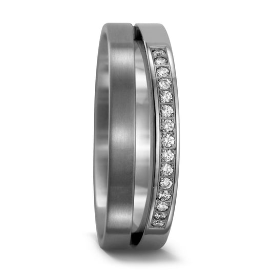 Partnerring Titan Diamant 0.15 ct, 15 Steine, w-si