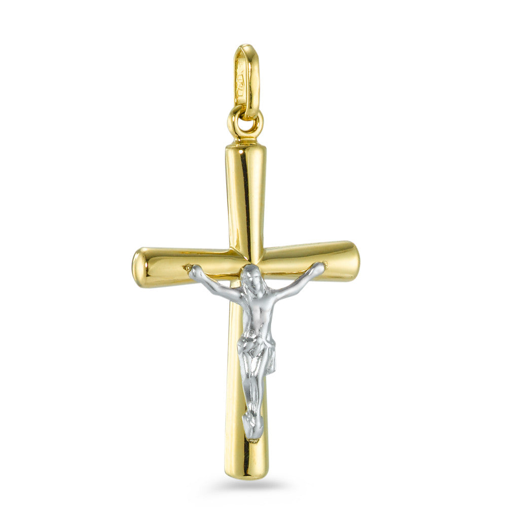 Anhänger 750/18 K Gelbgold Kreuz