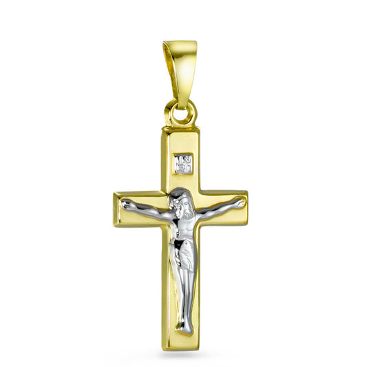 Anhänger 750/18 K Gelbgold Kreuz