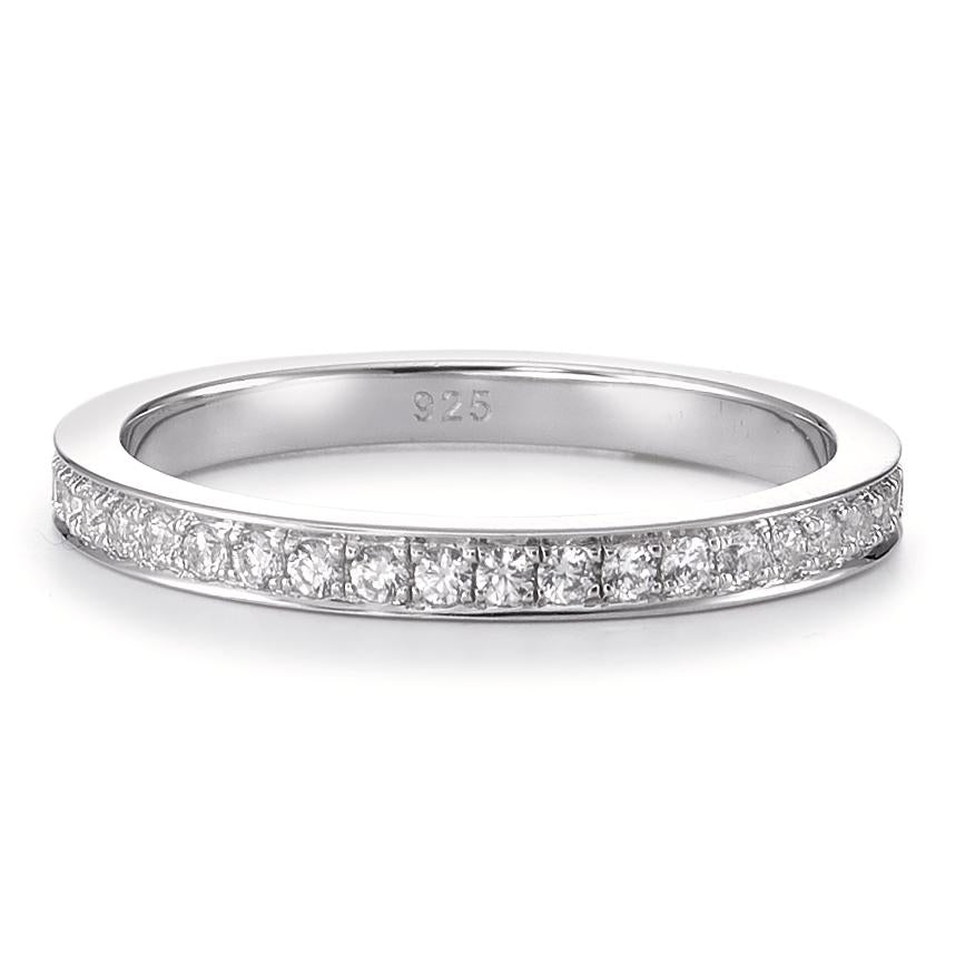 Memory Ring Silber Zirkonia weiss rhodiniert