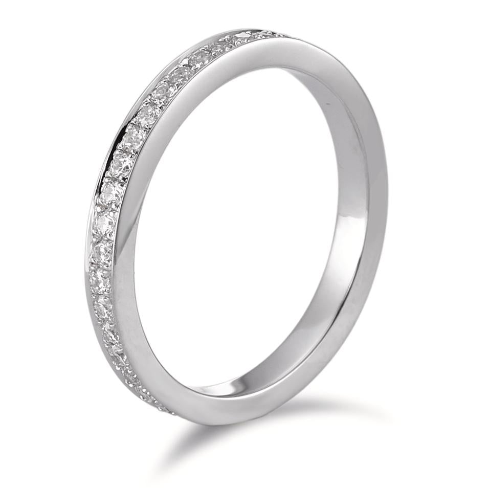 Memory Ring Silber Zirkonia weiss rhodiniert